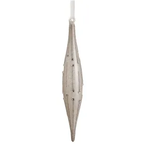 Glittered Rhinestone Glass Icicle Ornament