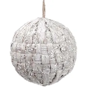 Glitteres Straw Ball Ornament
