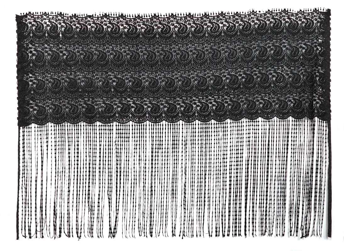 Gorgeous Lace Tassel Cape / Black Cape for Women with Fringe / Gothic Female Accessories