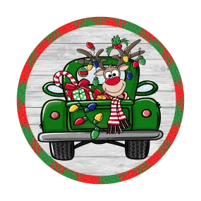 Green Truck, Rudolph, Candy, Christmas Lights, Wreath Supplies, Wreath Center