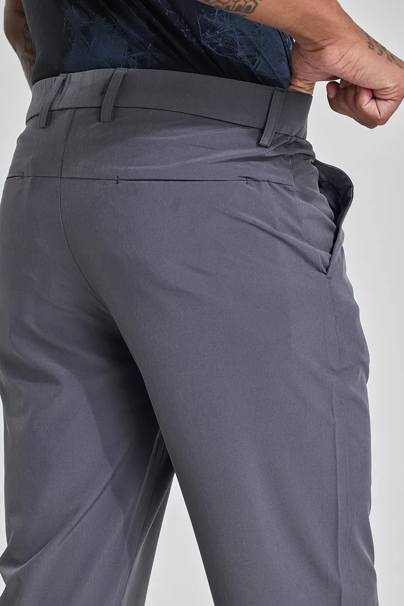 Grey Slim Fit Stretch Chinos