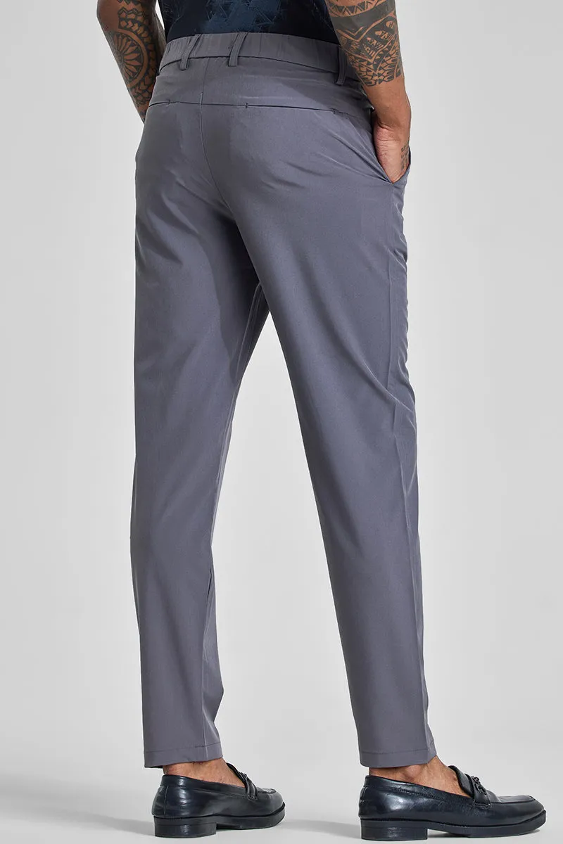 Grey Slim Fit Stretch Chinos