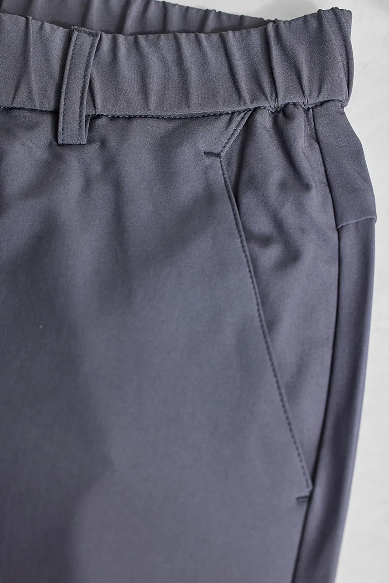 Grey Slim Fit Stretch Chinos