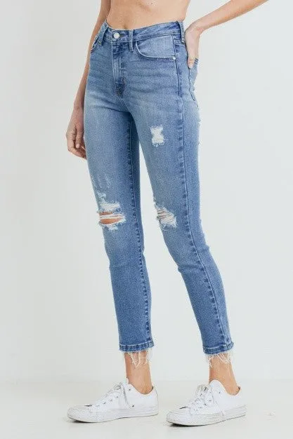 HIGH RISE DESTRUCTED SKINNY