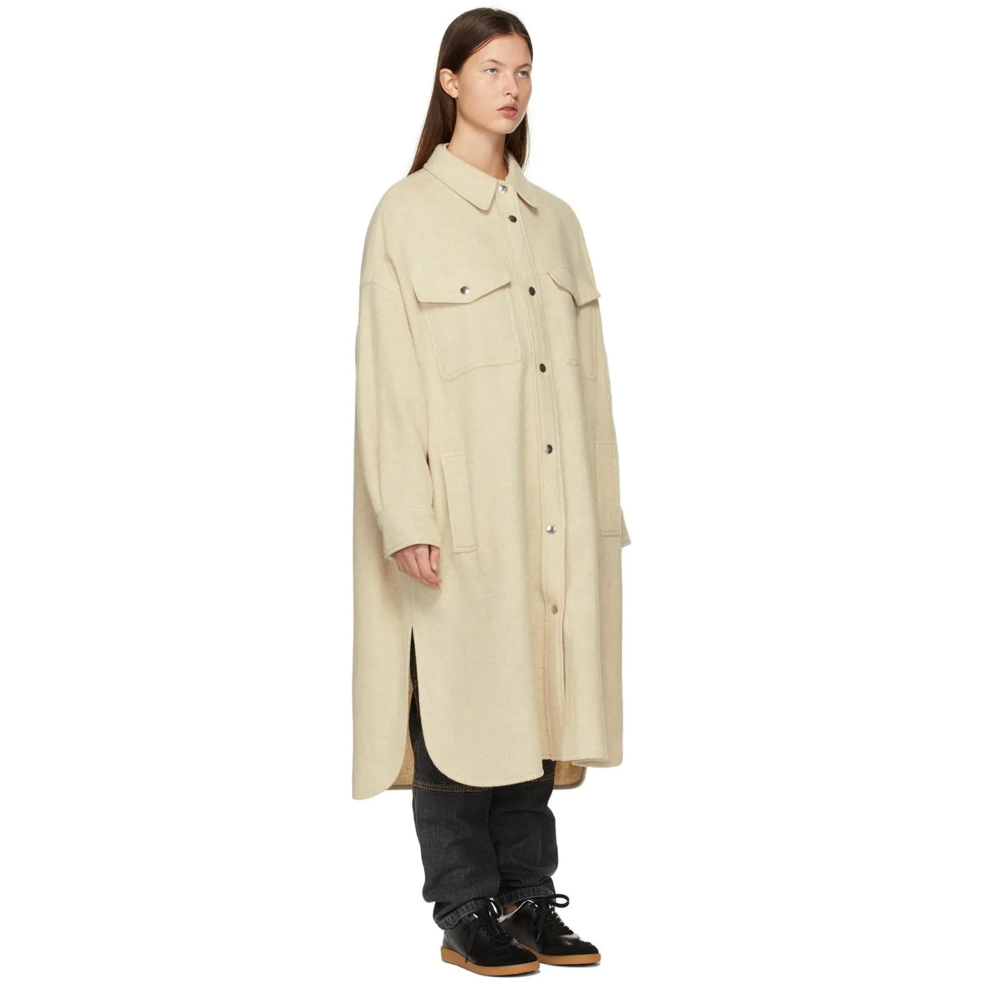 Isabel Marant Etoile Beige Wool Fontia Coat