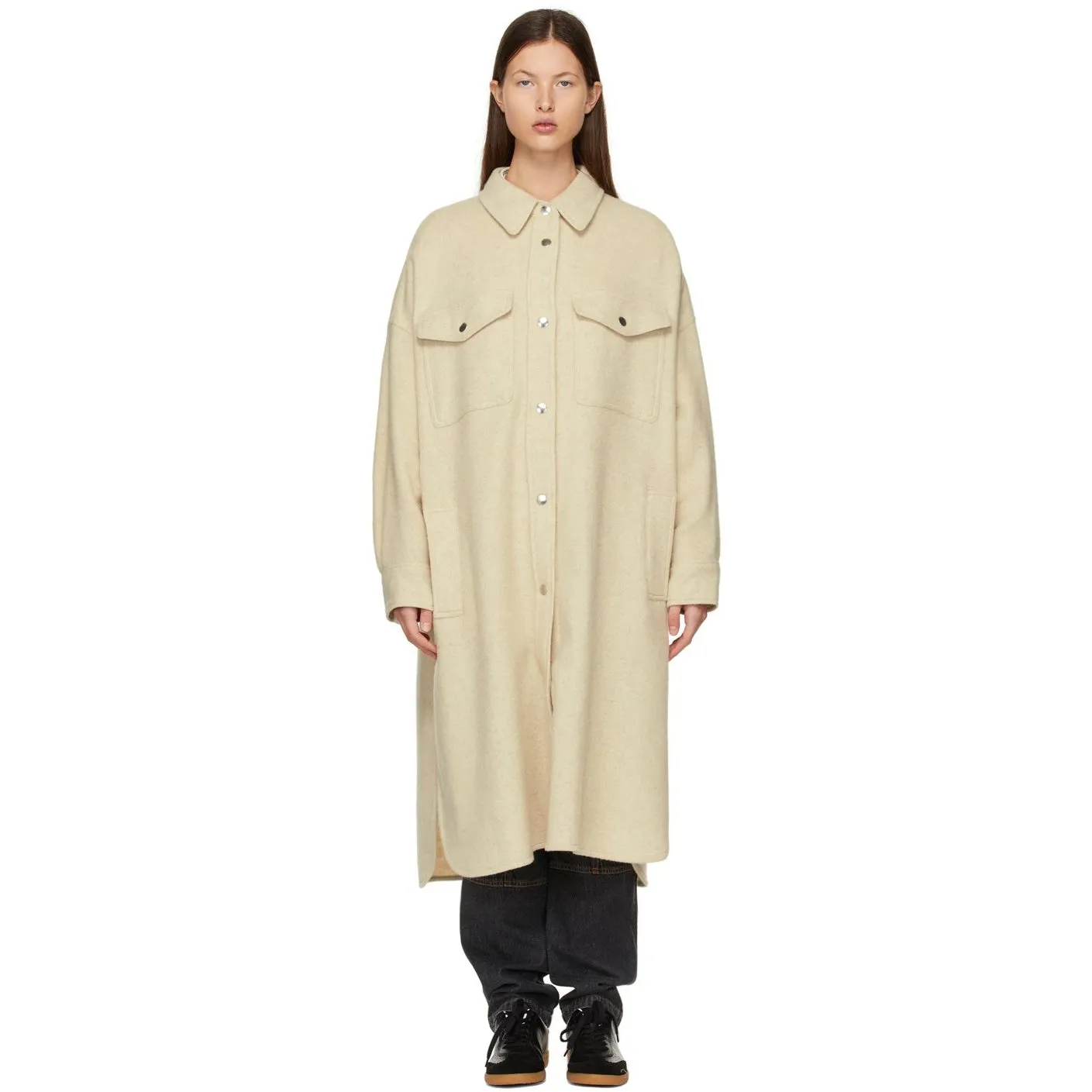 Isabel Marant Etoile Beige Wool Fontia Coat