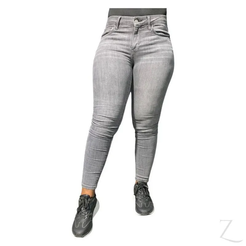 Ladies Super Strong Slightly Stretchy Skinny Denim Jeans | Plain | "Roo"