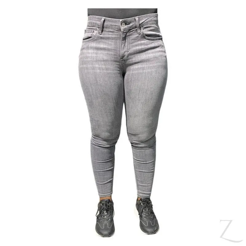 Ladies Super Strong Slightly Stretchy Skinny Denim Jeans | Plain | "Roo"
