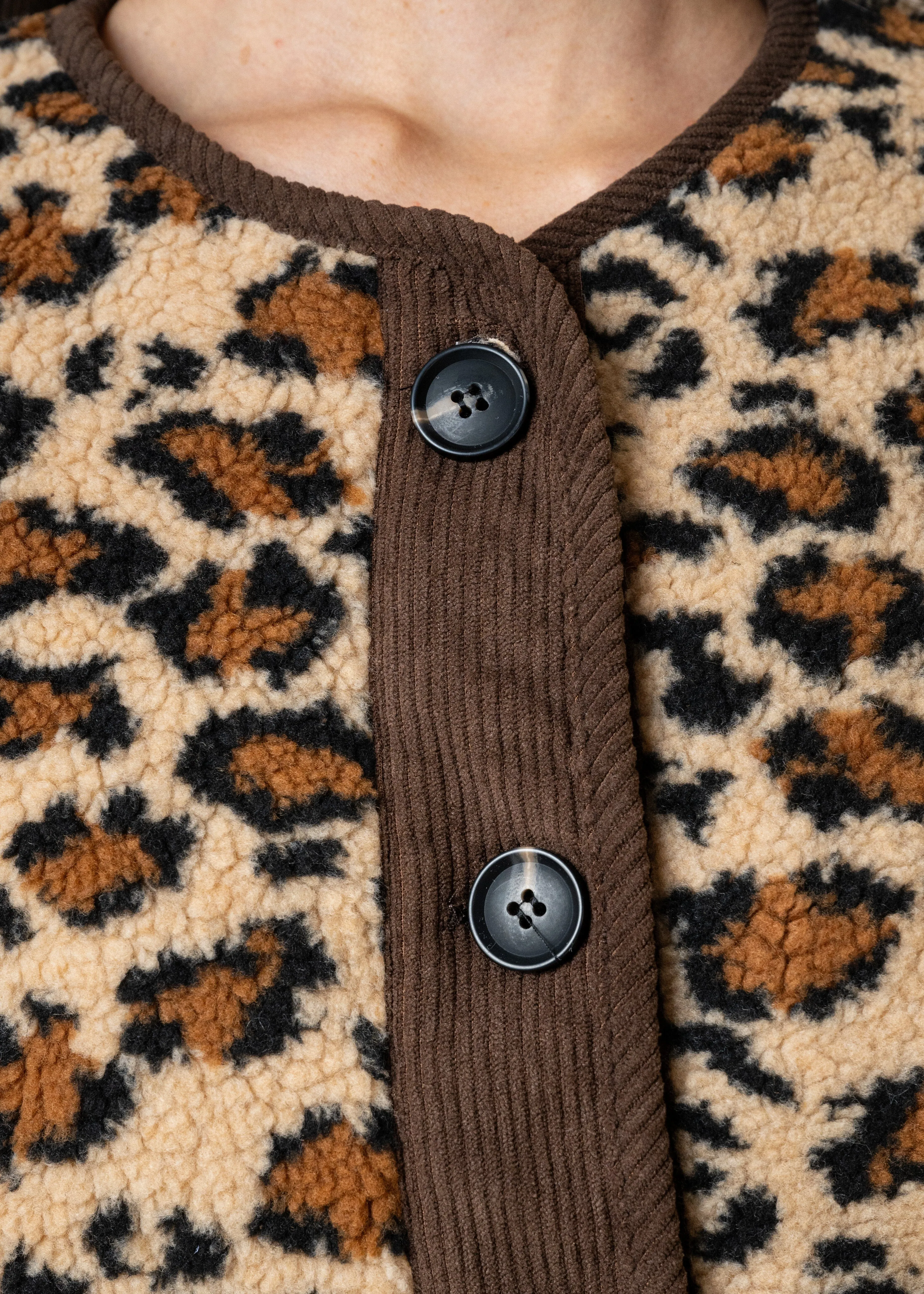 Leopard Print Teddy Coat