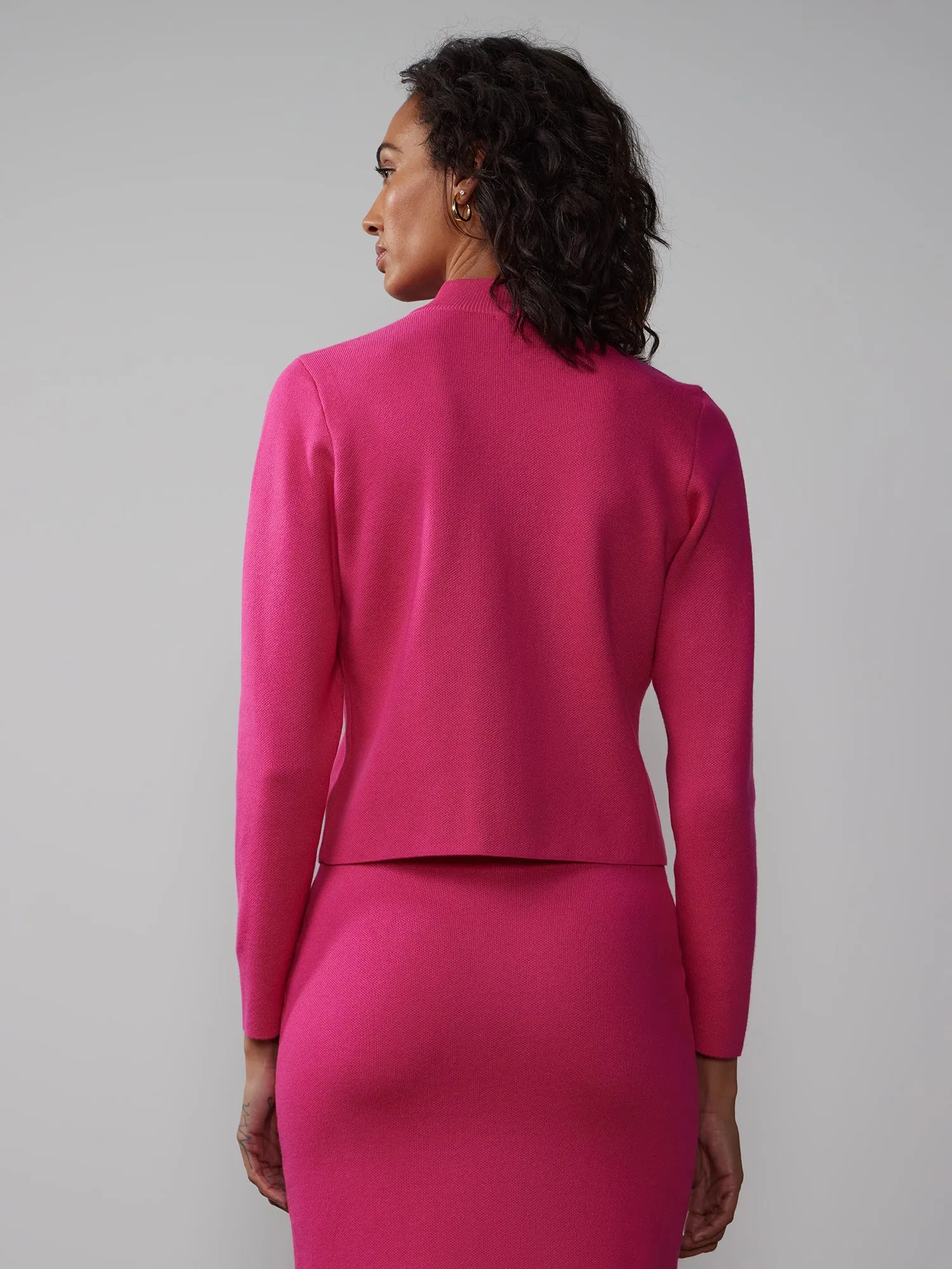 Long Sleeve Zip Front Sweater