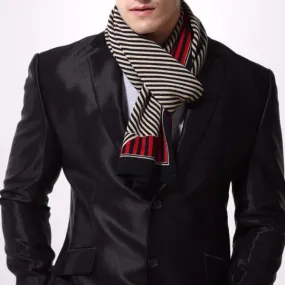 Male Wool Stripped Winter Scarf