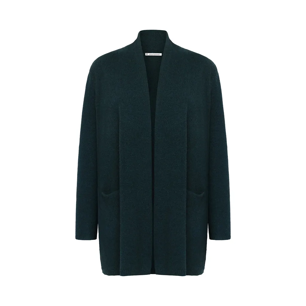 Mansted - Mitty Lambswool Coatigan  - Dark Petrol