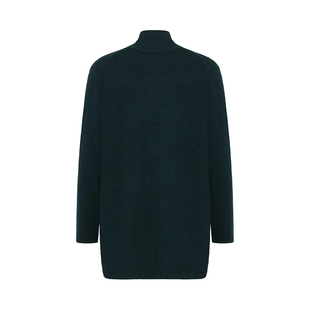 Mansted - Mitty Lambswool Coatigan  - Dark Petrol