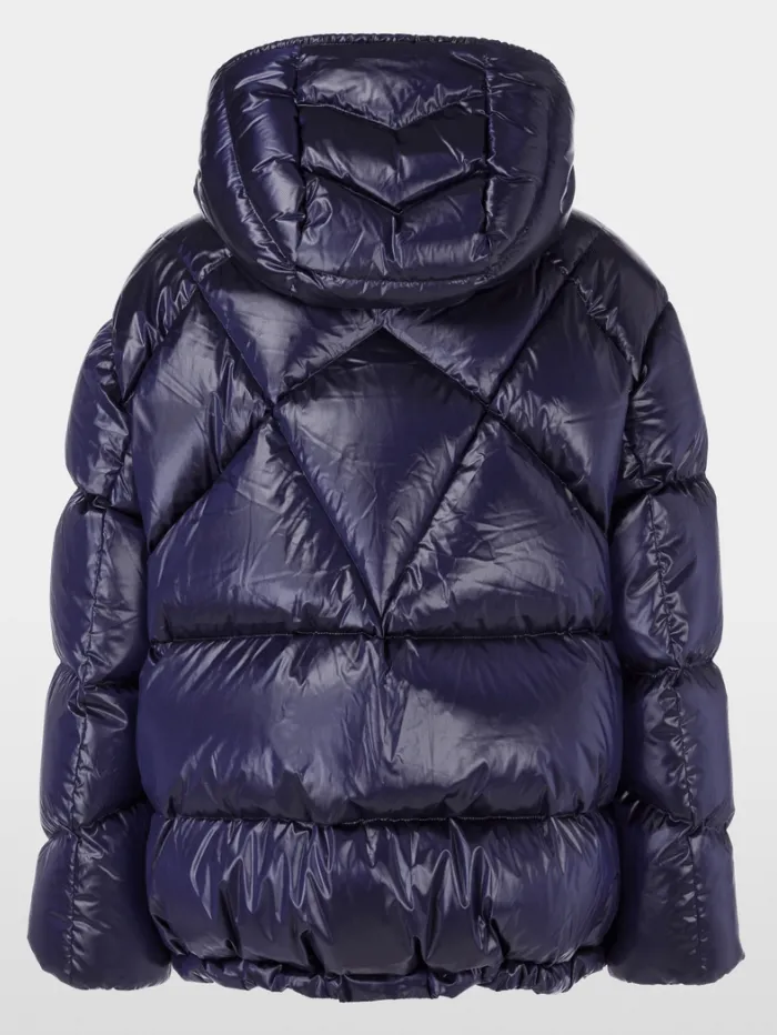 Marc Cain Sports Women's Puffer Jacket With Hood In Shiny Violet XS 12.09 W34 Col 750