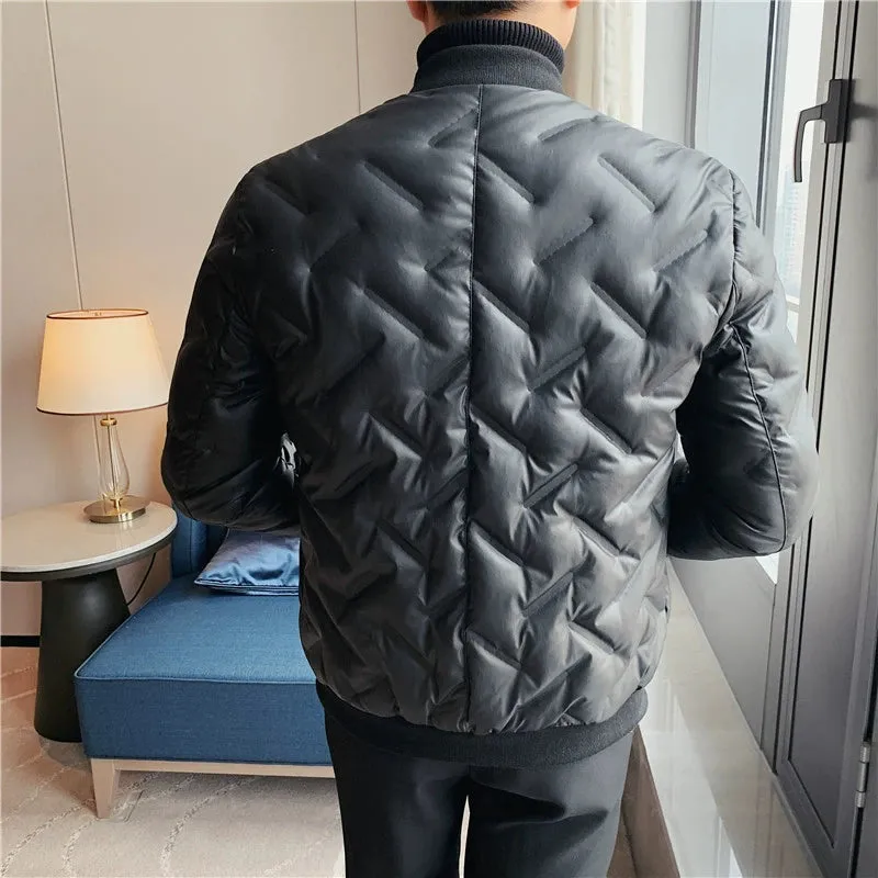 Men's Business British Winter Black Short Long Sleeved Jacket