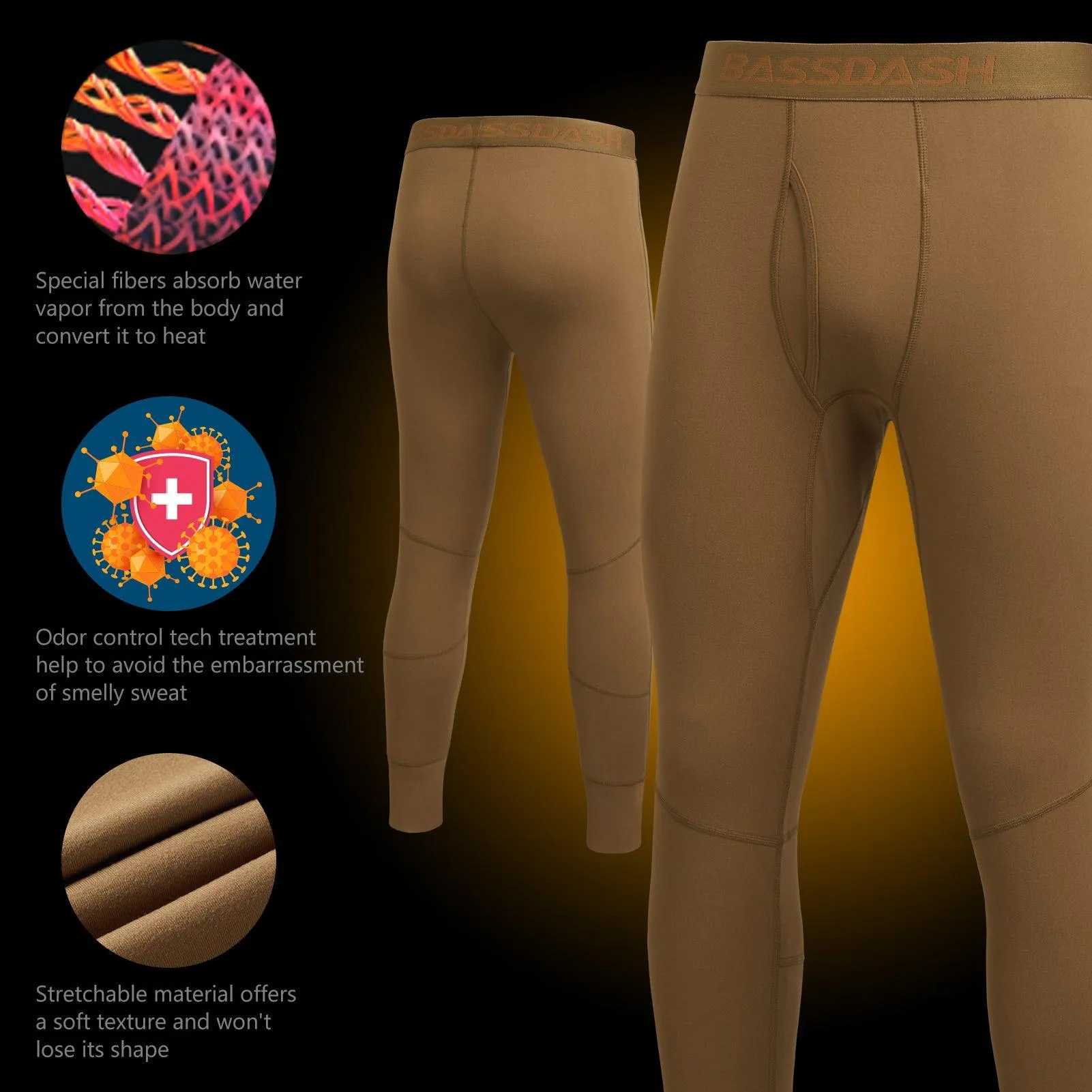 Men's Midweight Thermal Base Layer Bottom FS20M