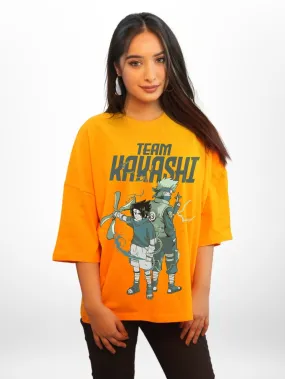 NARUTO: TEAM KAKASHI Graphic Printed Womens Drop Shoulder T-shirt Legacy Boutiques Bangladesh