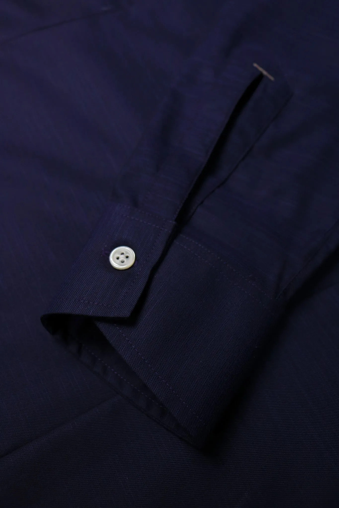 Navy Widespread One Piece Collar Shirt