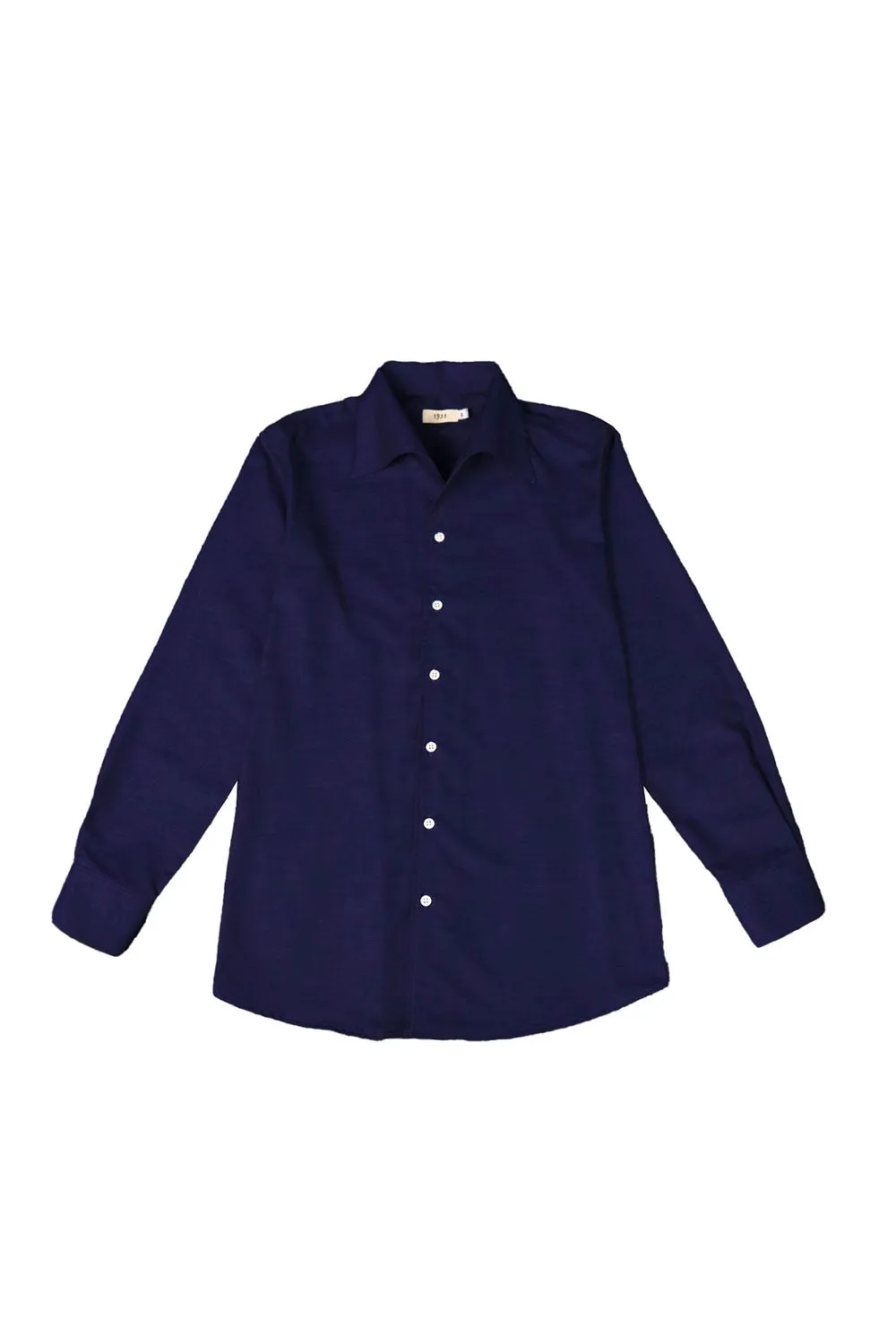 Navy Widespread One Piece Collar Shirt