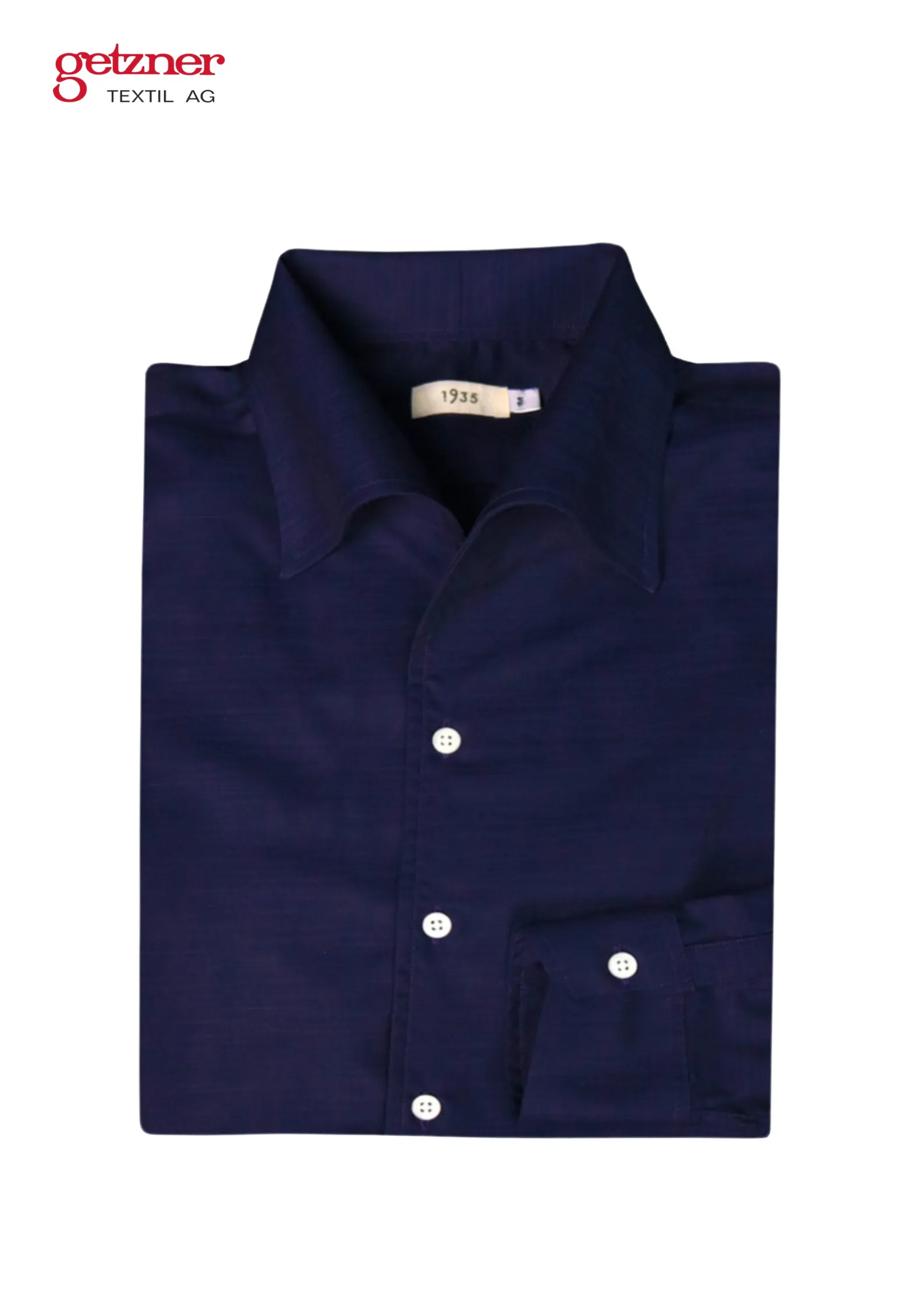 Navy Widespread One Piece Collar Shirt