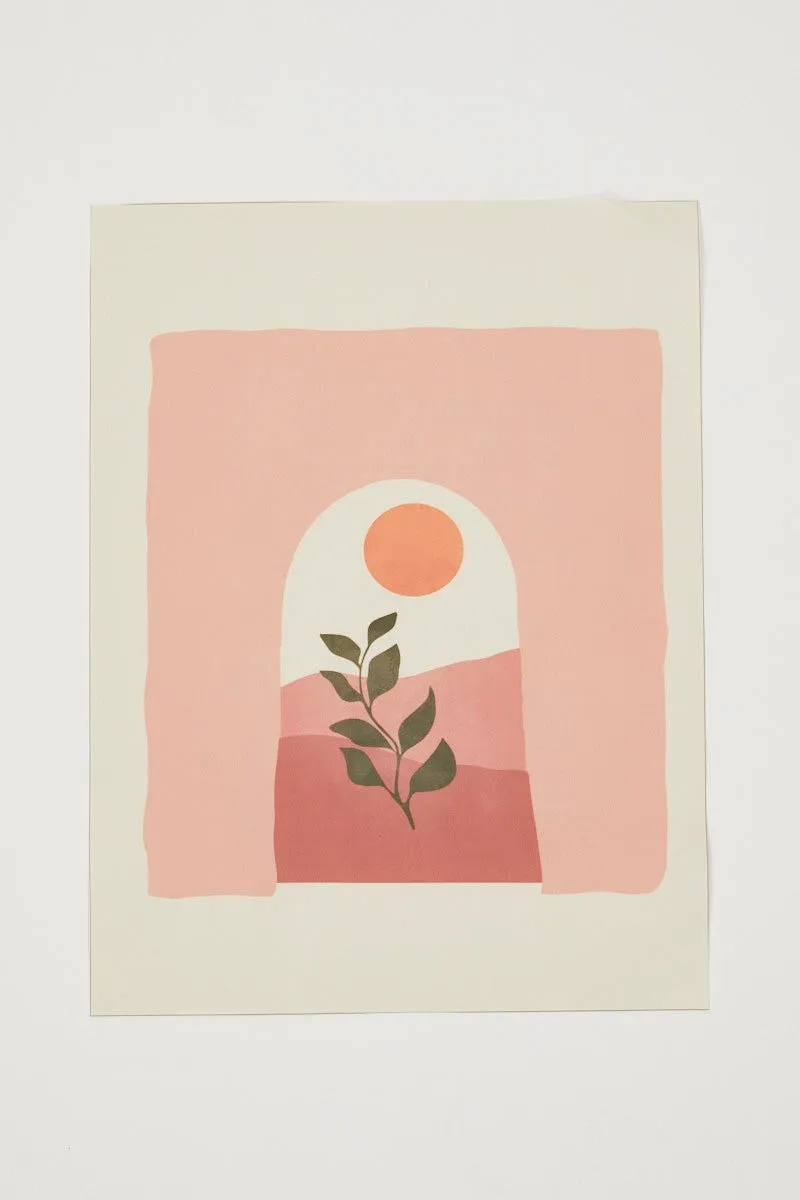 Print Archway And Plant A3 Poster Print