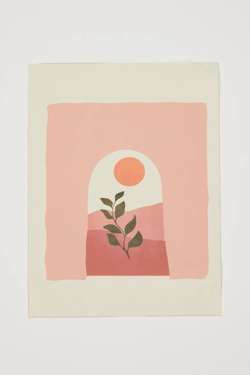 Print Archway And Plant A3 Poster Print