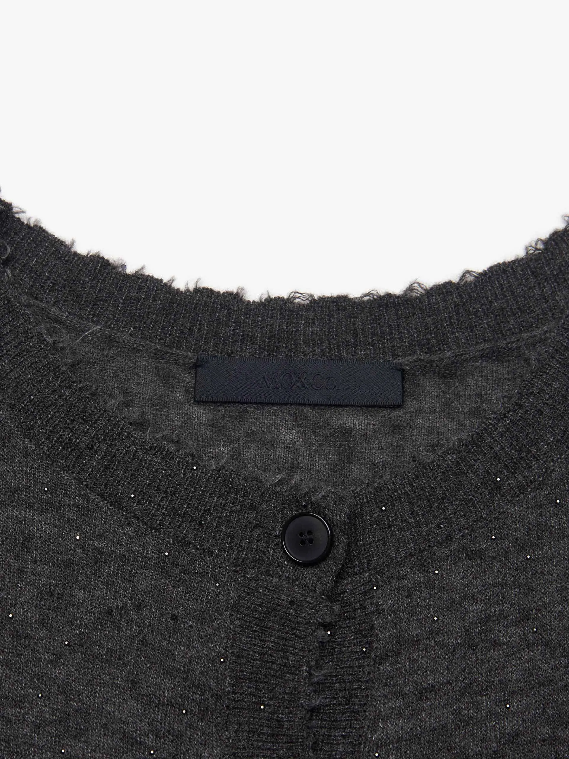 Raw Trim Knit Cardigan