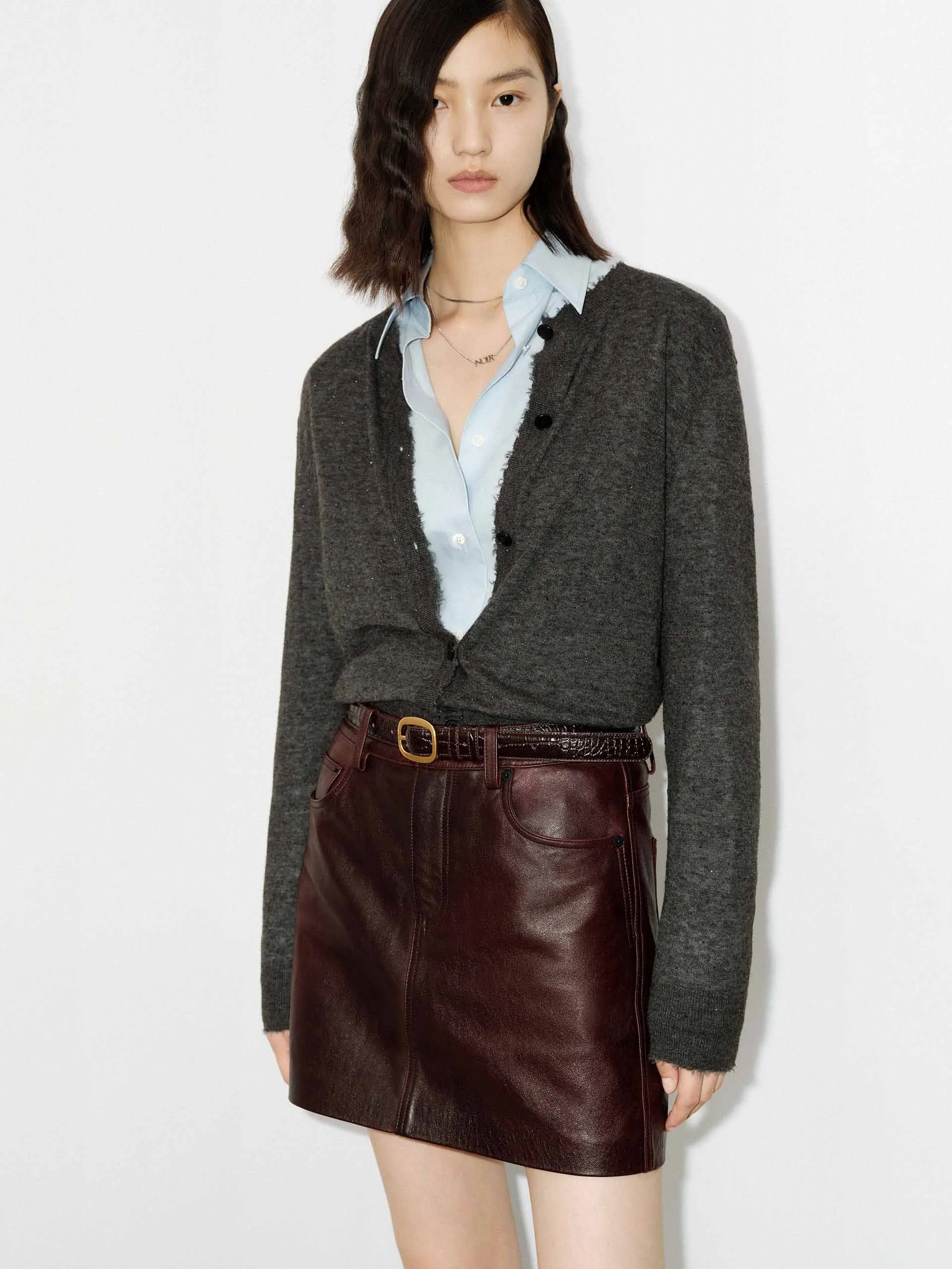 Raw Trim Knit Cardigan