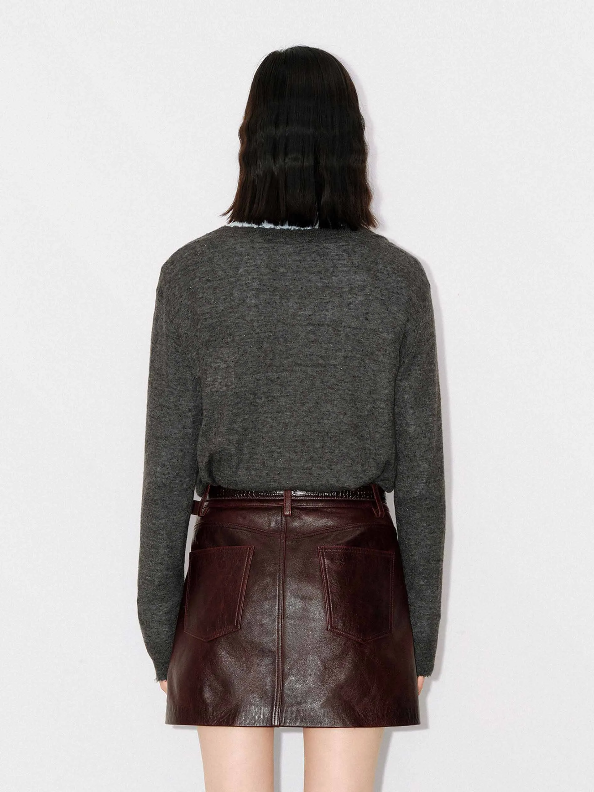Raw Trim Knit Cardigan