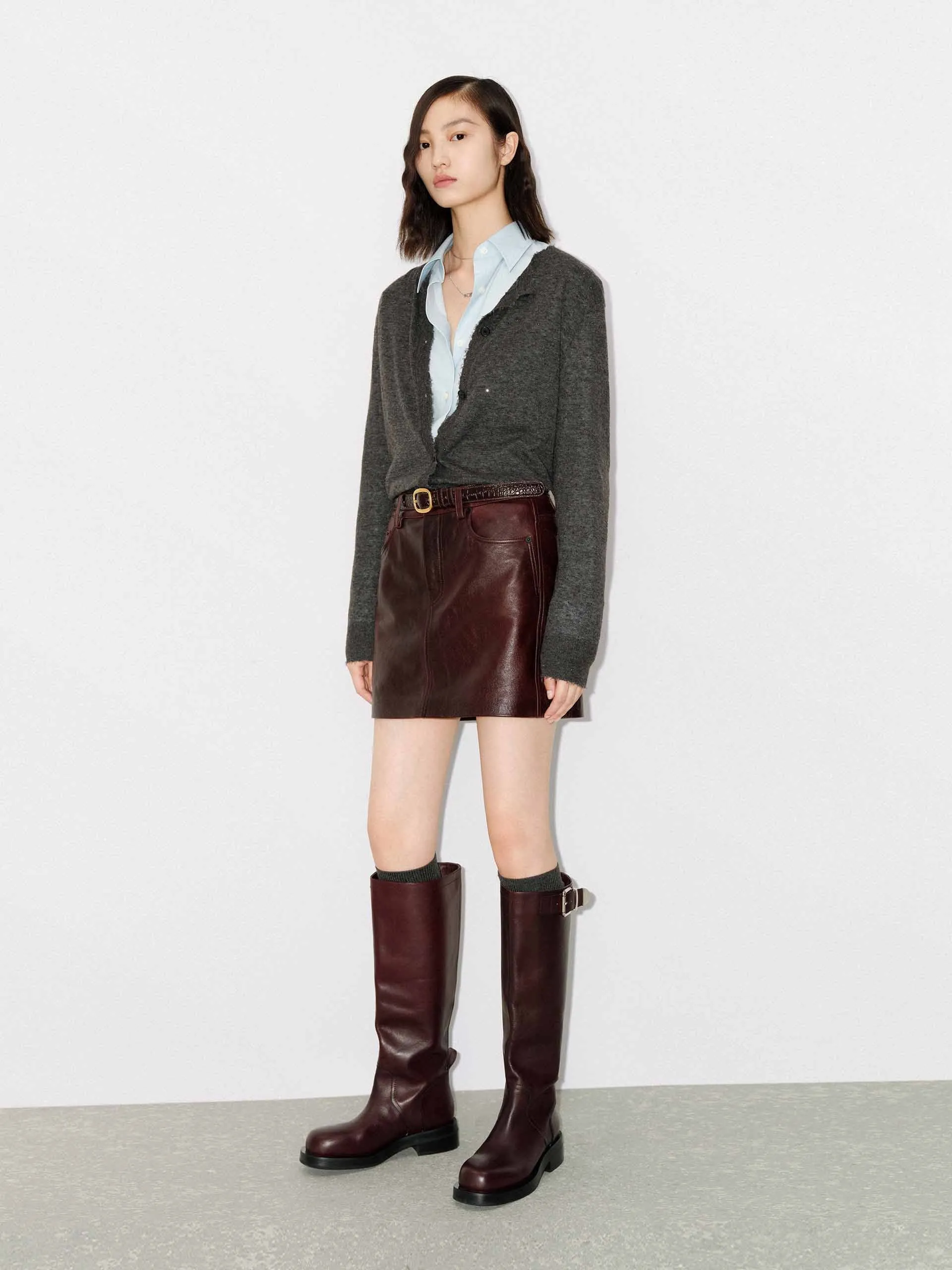 Raw Trim Knit Cardigan