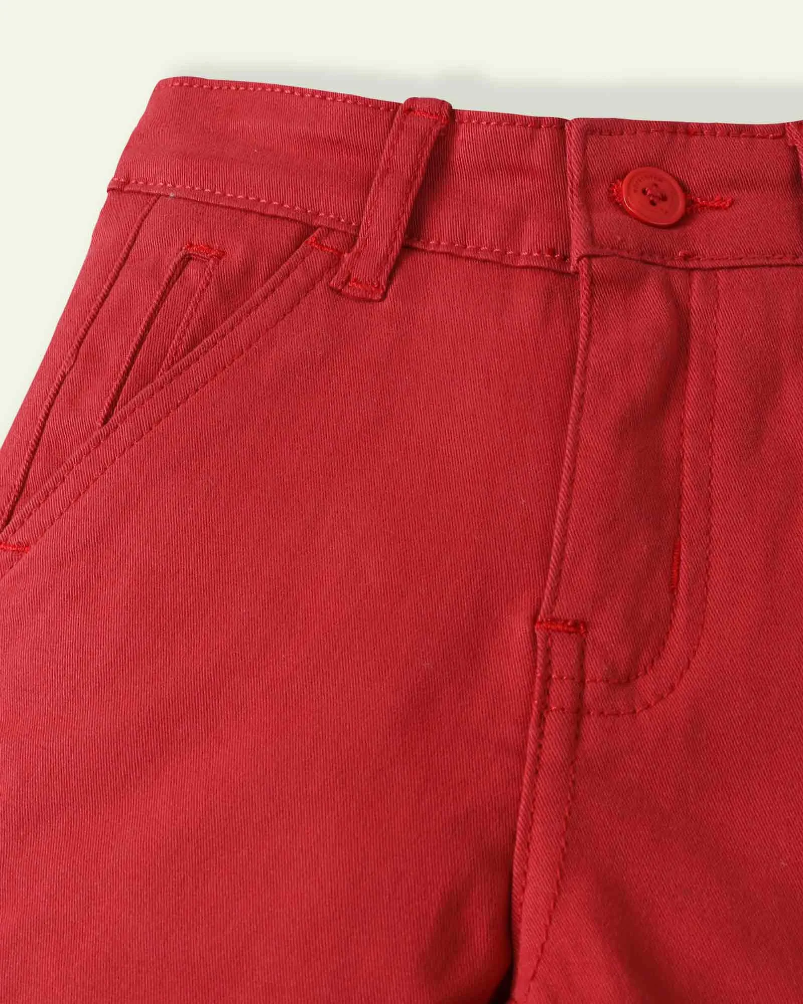 Red Twill Chinos