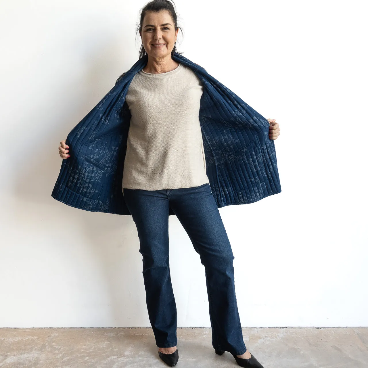 Reversible Quilted Coat by Orientique Australia - Dancing Queen - 23058