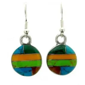 Round Layers Alpaca Silver Earrings Artisana