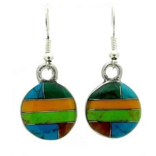 Round Layers Alpaca Silver Earrings Artisana