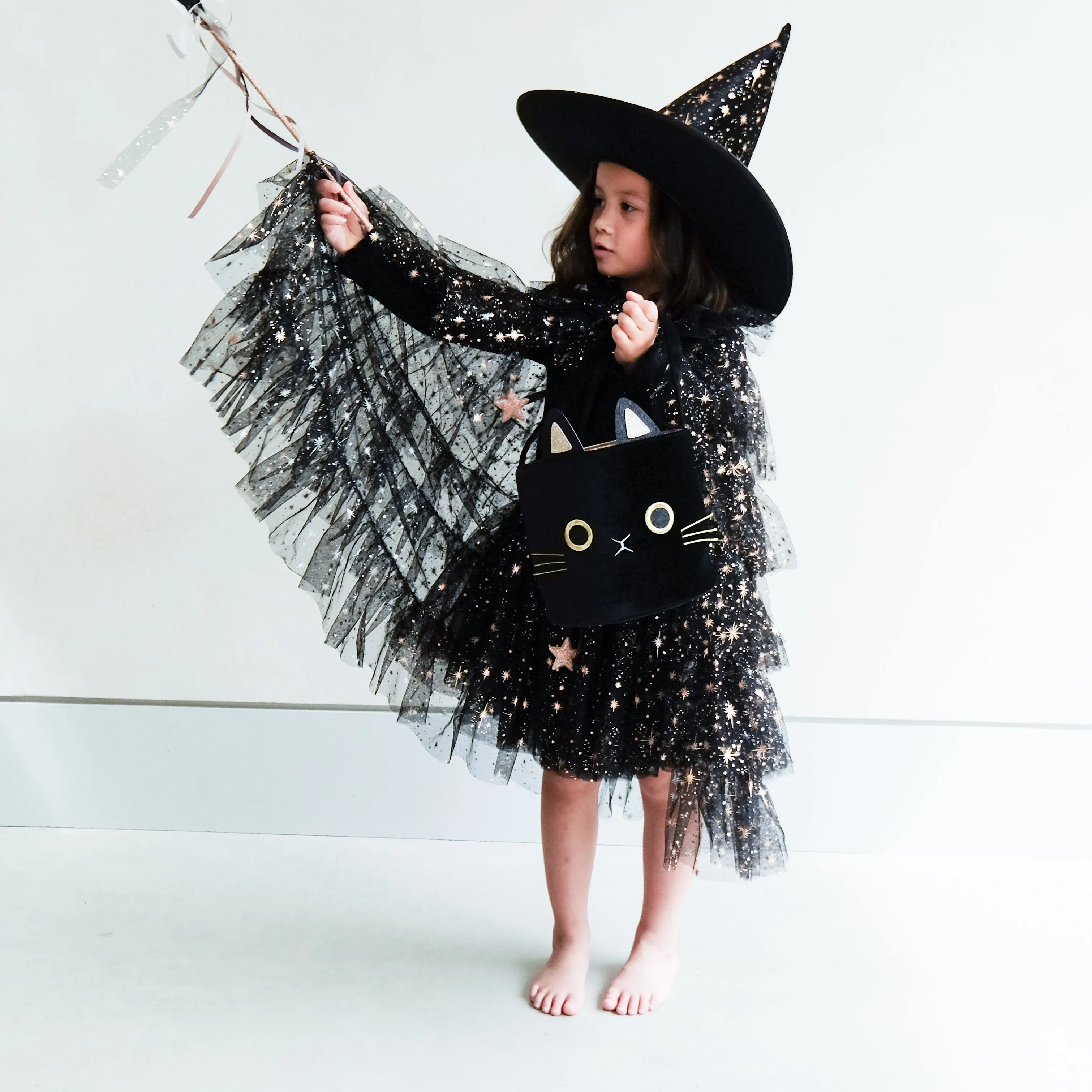 Ruffle aurora witch cape