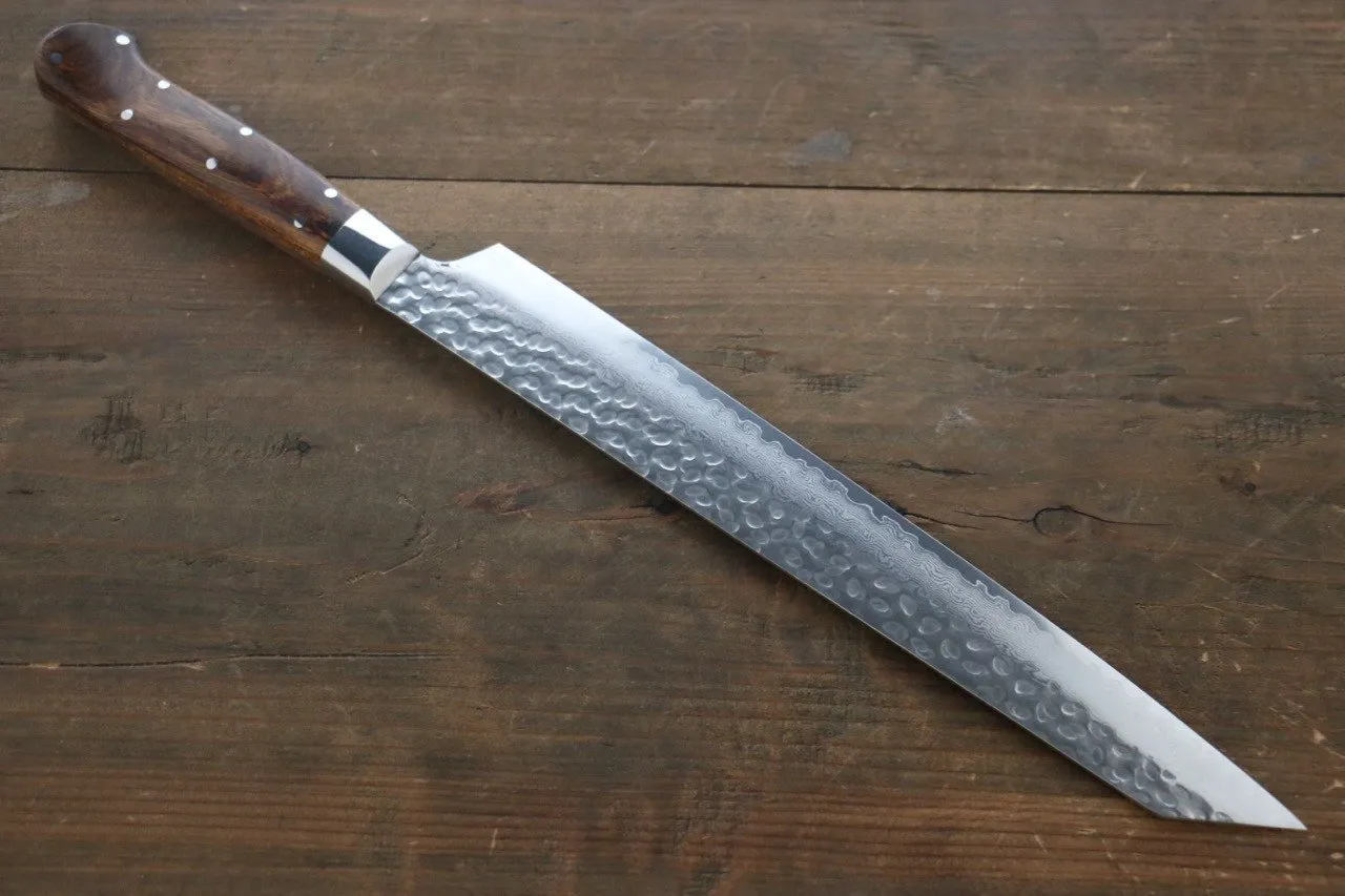 Sakai Takayuki VG10 33 Layer Damascus Kiritsuke Yanagiba  270mm Desert Ironwood(Sugihara model) Handle