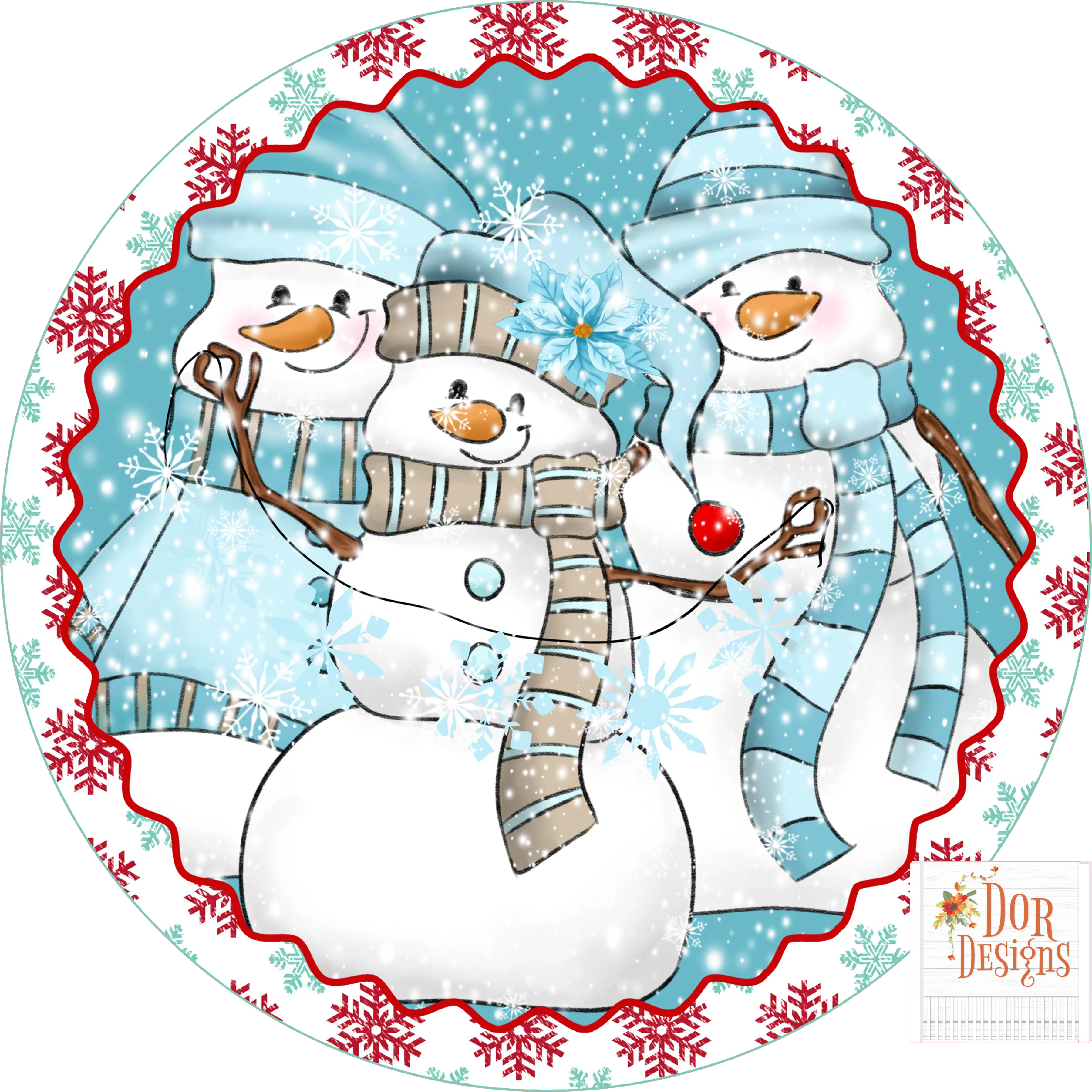 Snowmen, Snow, Christmas, Whimsical, Wreath Sign, Wreath Supplies, Wreath Center,