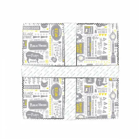 Squares Village Life 42 pcs - 10 in square
