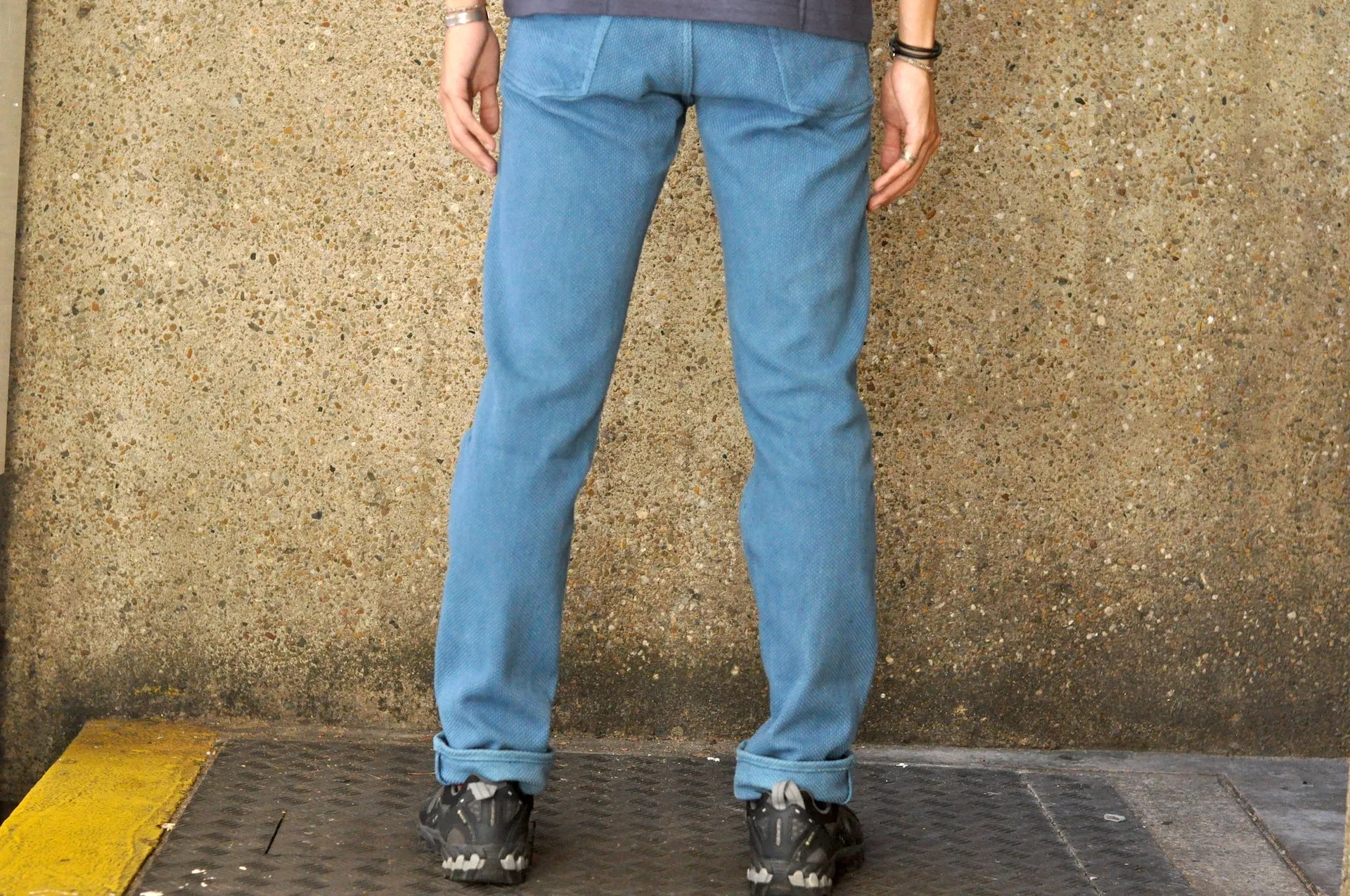Studio D'Artisan 12.5oz "Awa-Ai" Natural Indigo Dyed Sashiko Trousers (Relaxed Tapered Fit)