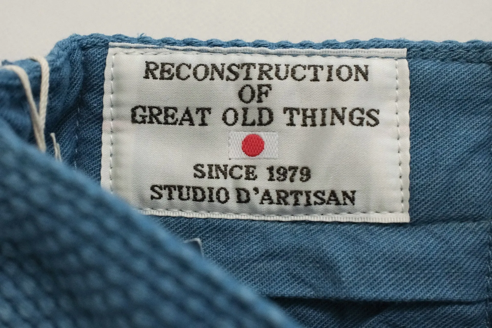 Studio D'Artisan 12.5oz "Awa-Ai" Natural Indigo Dyed Sashiko Trousers (Relaxed Tapered Fit)