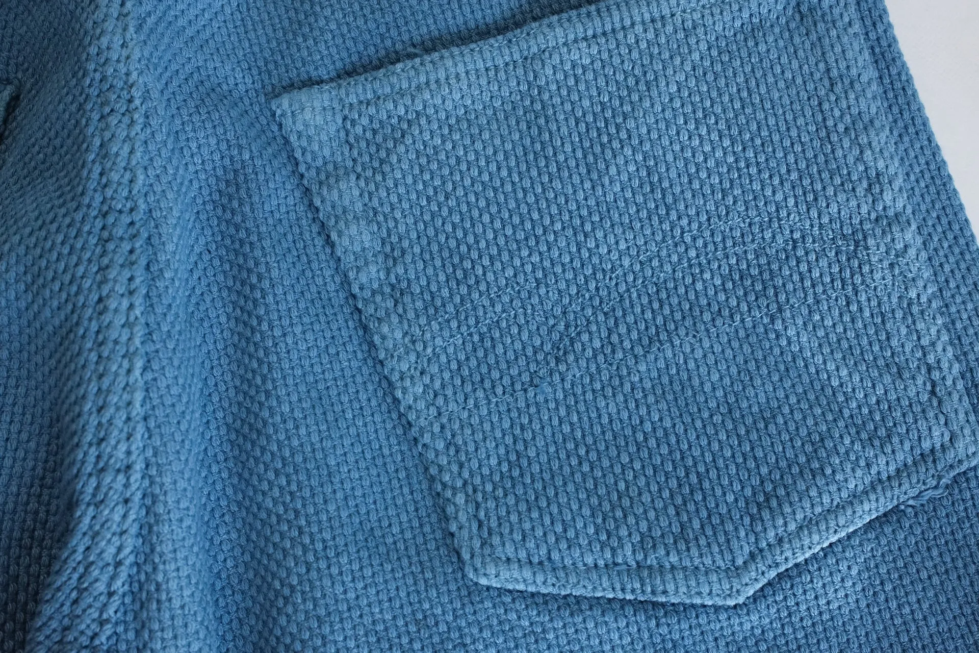 Studio D'Artisan 12.5oz "Awa-Ai" Natural Indigo Dyed Sashiko Trousers (Relaxed Tapered Fit)