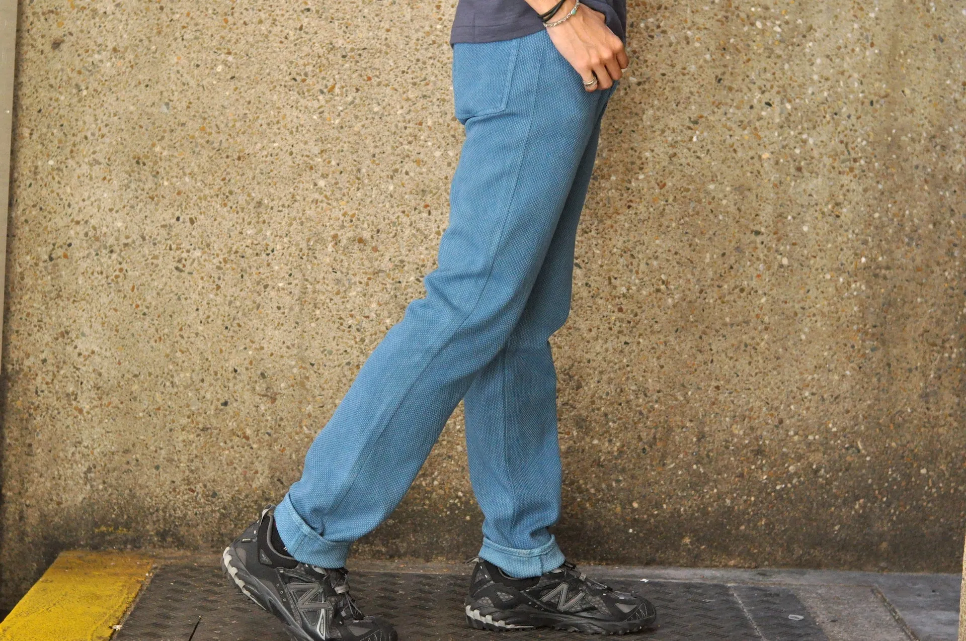 Studio D'Artisan 12.5oz "Awa-Ai" Natural Indigo Dyed Sashiko Trousers (Relaxed Tapered Fit)