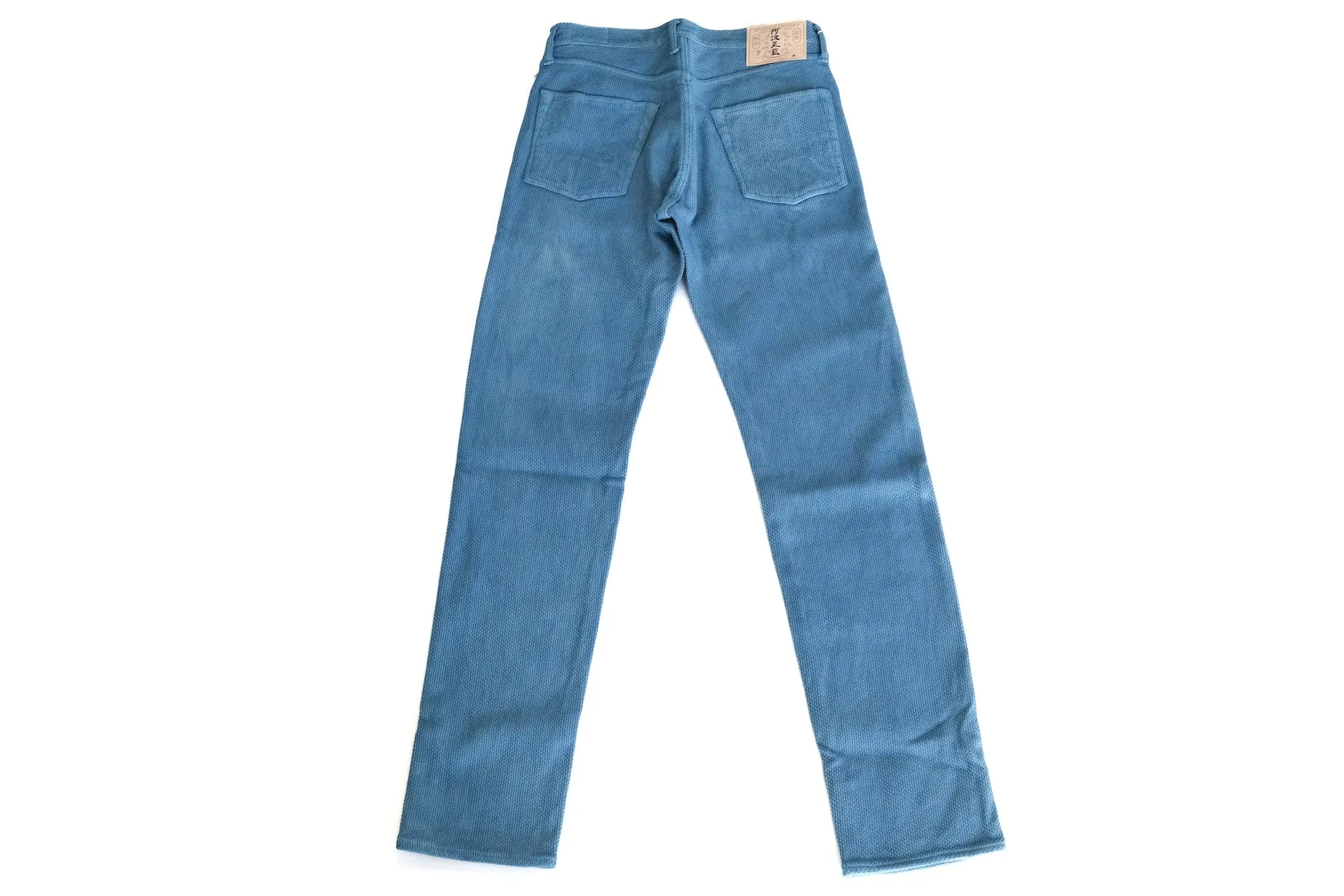 Studio D'Artisan 12.5oz "Awa-Ai" Natural Indigo Dyed Sashiko Trousers (Relaxed Tapered Fit)