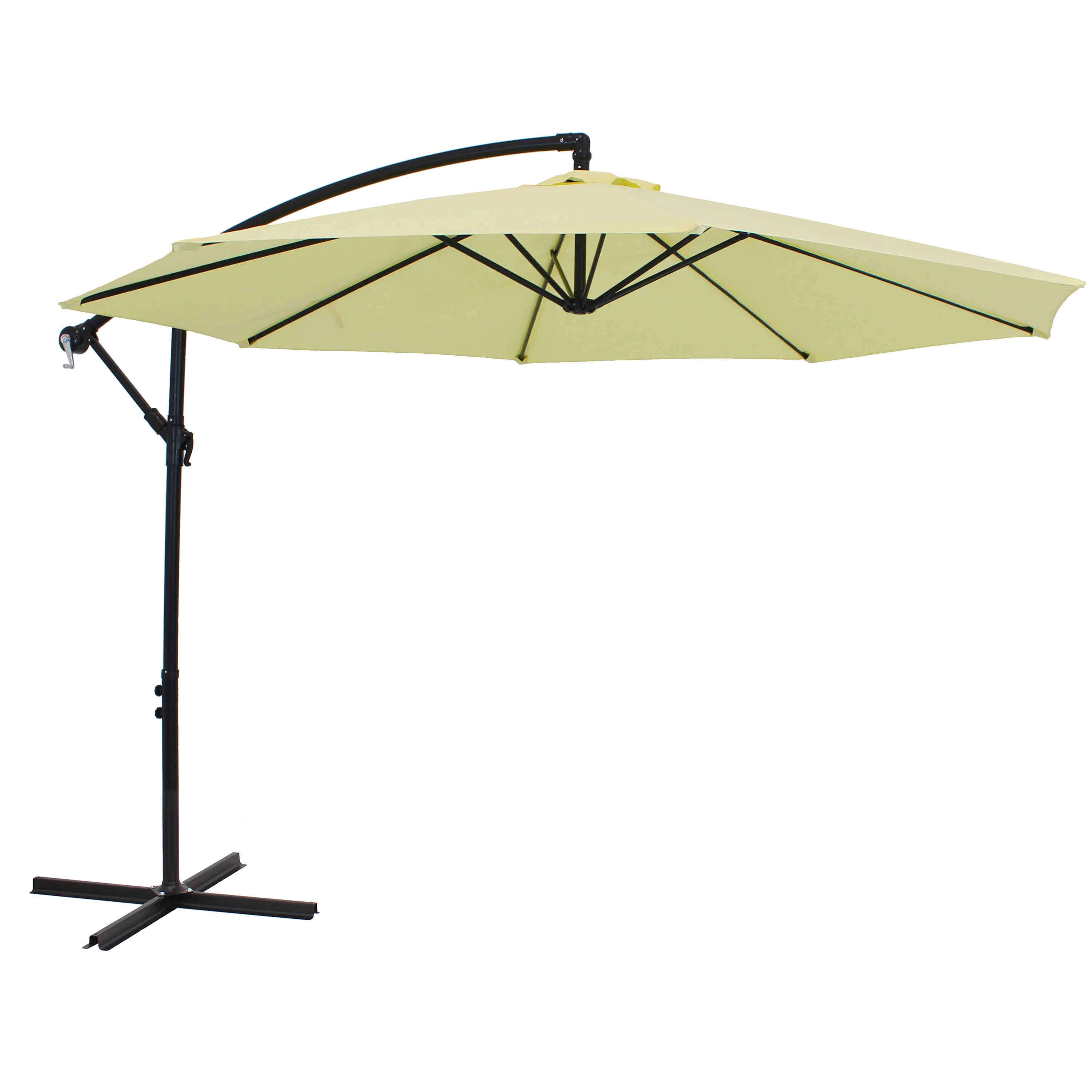 Sunnydaze 9.5' Offset Outdoor Patio Umbrella with Crank
