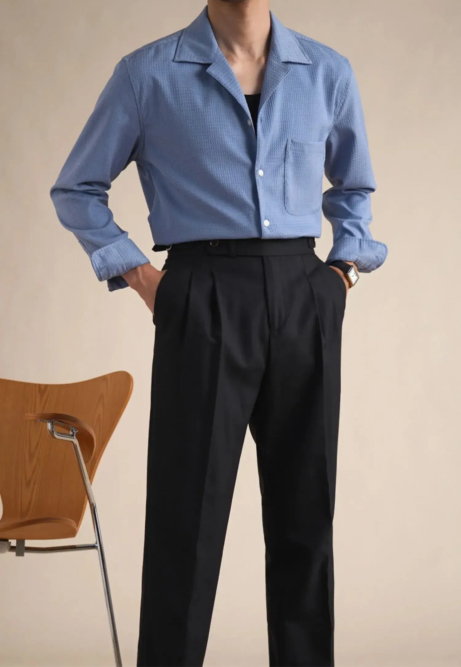 Tailored collar old money shirt