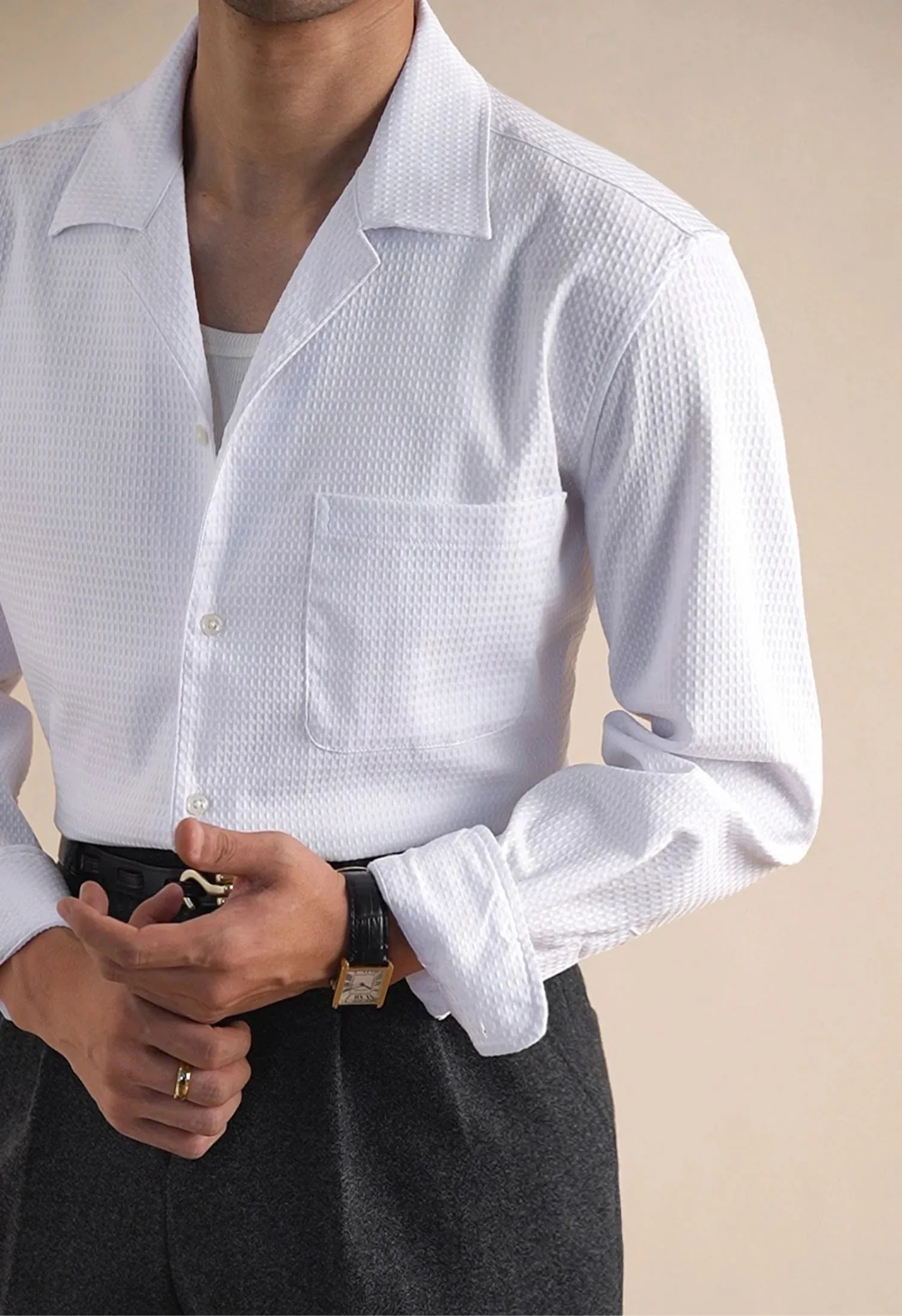 Tailored collar old money shirt