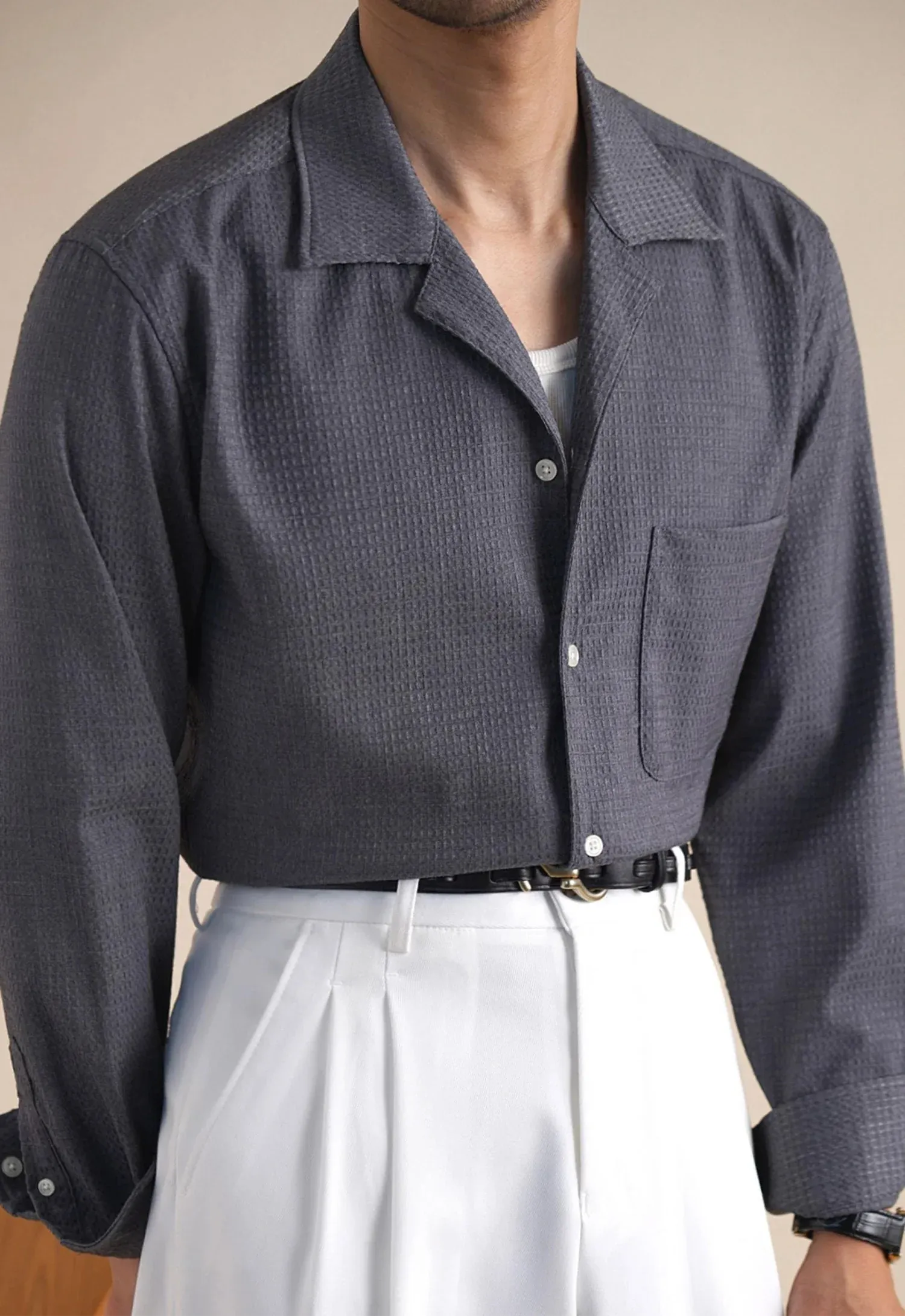 Tailored collar old money shirt