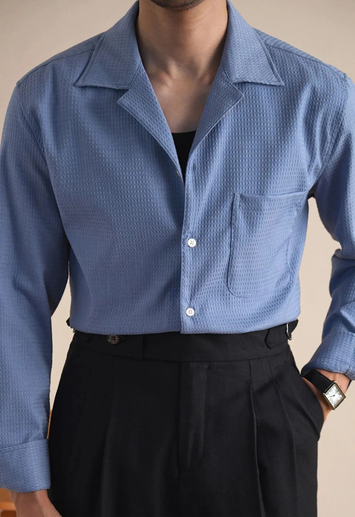 Tailored collar old money shirt