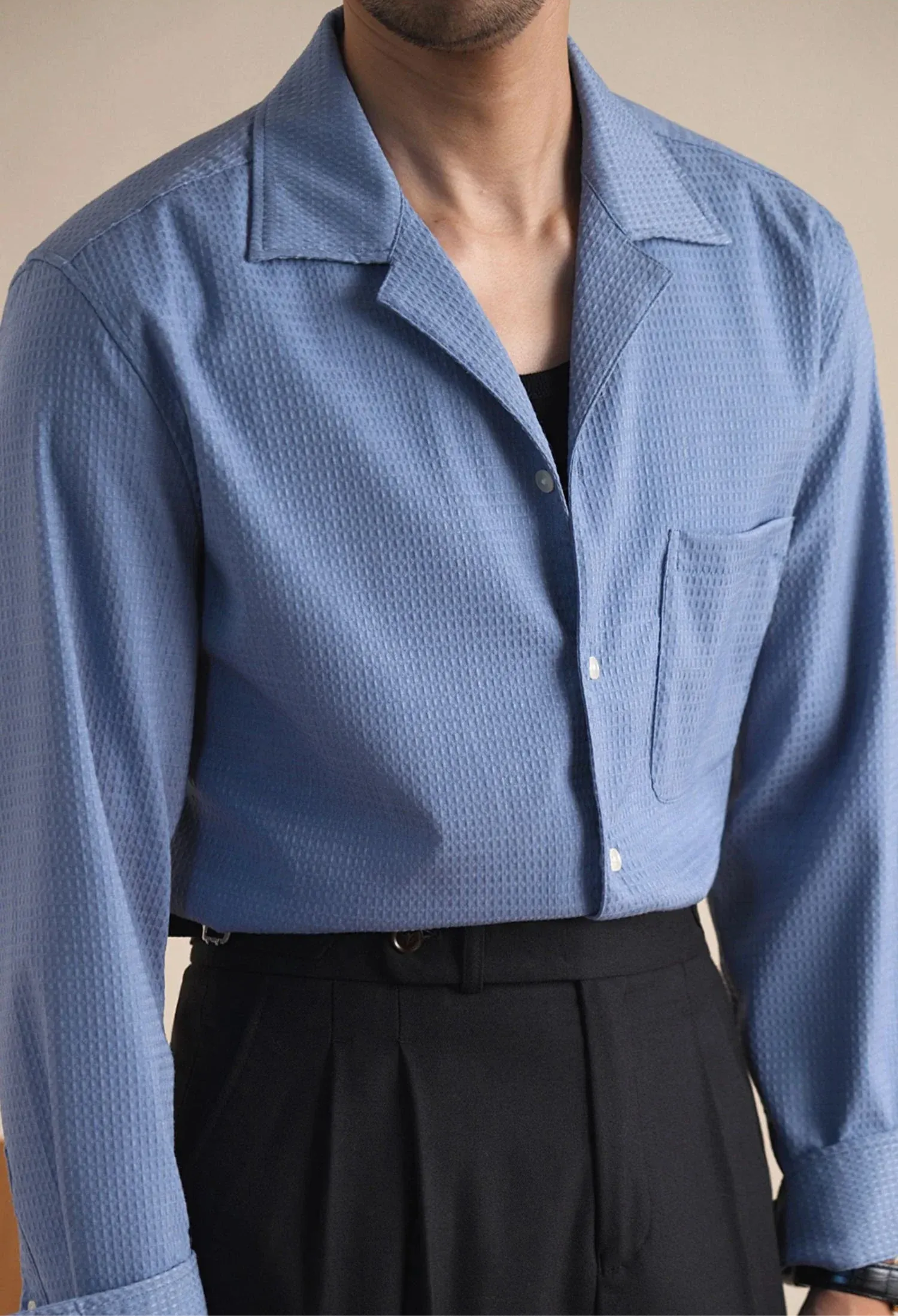 Tailored collar old money shirt