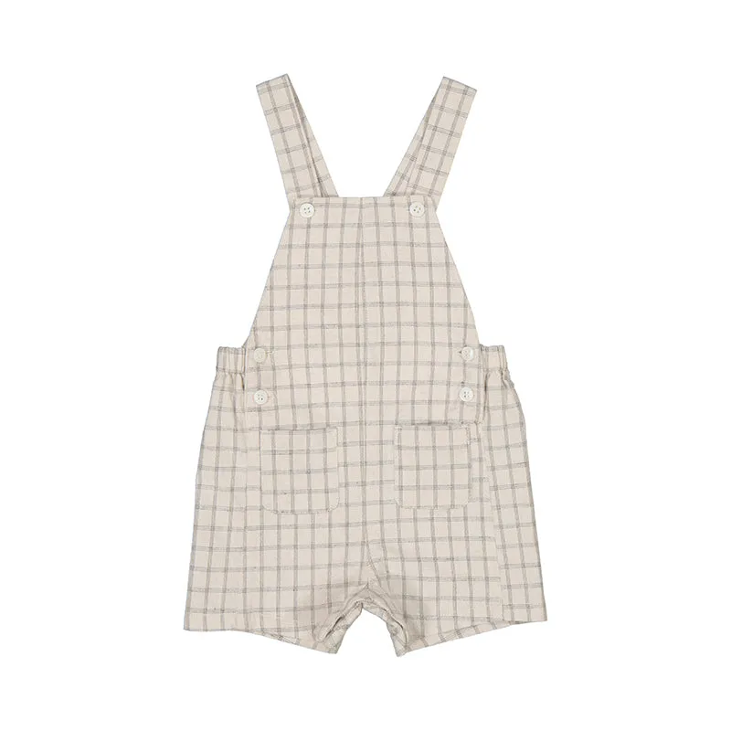 Tan Grid Linen Overall
